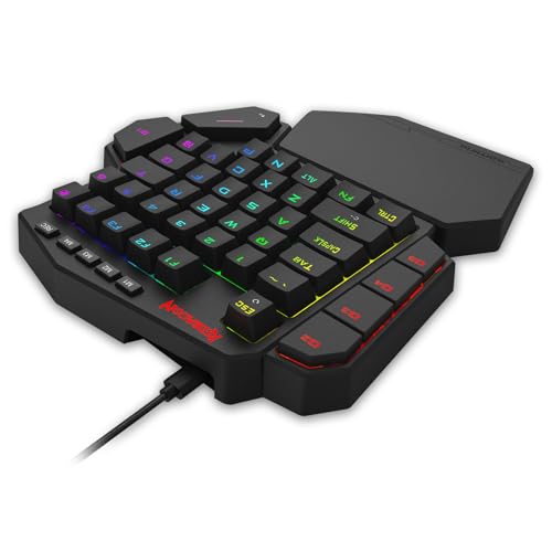 Image of Redragon K585 HE Rapid Trigger Gaming Keyboard, 8K Wired One-Handed Mechanical Keyboard w /Next-Gen UltraMag 100% POM Silky Magnetic Switch, Dual-Module Floating Structure Design, Detachable Wrist Rest