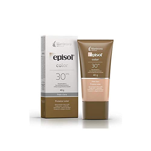 Protetor Solar Color Pele Clara Fps 30, 40G, Episol, Mantecorp Skincare
