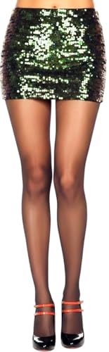 Image of ToBeInStyle Women's Fine Fishnet Pattern Pantyhose w /Back Seam & Rhinestones