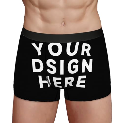 Customized underwear with personalized men's boxer briefs can add pictures and text as for couples or friends3