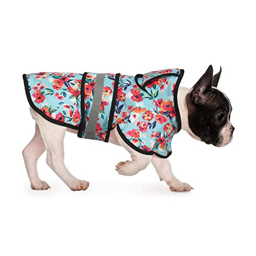 image for HDE Dog Raincoat Jacket Reflective Adjustable Hooded Pet Poncho Rain C