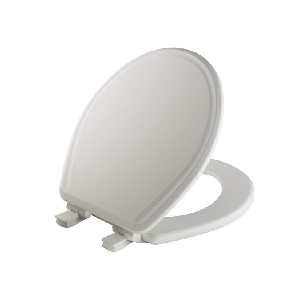 Mayfair 47slow-000 Slow Close Round Toilet Seat, Molded Wood, White