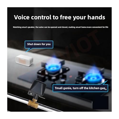 Válvula de bola inteligente TUYA DN15 WiFi Zigbee con brazo mecánico de seguridad 6