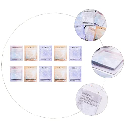 Yardwe 12Pcs Planeta Bonito Diversão Quadrado Moon Terra Auto- Adesivo Tearable Papel Pegajoso Progr