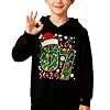 Banxidi Christmas 67 Kids Hoodies,Six Seven Christmas Hat Theme Fashion Print Sweatshirt, Comfortable Soft Fabric, Boys Girls Holiday Essential Black