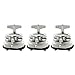 Baosity 3 Pcs Drum Holder Base Plate Rack Clamp Tom Drum Mount Bracket for Tom Drum Musical Instrument Accessory