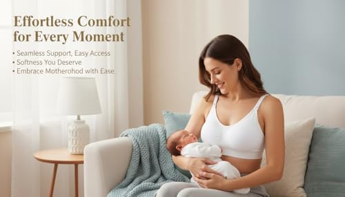 Image of Womens Seamless Nursing Bra Sleeping Maternity Bralette for Breastfeeding Pack of 3