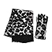 Mud Pie womens Leopard Scarf and Gloves Gift Set, Gray, One Size Fits Most US