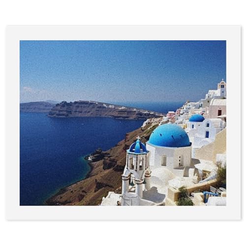 Peinture par numéro Santorini personnalisée photo pour débutant maison