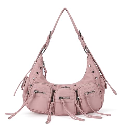 Image of Angel Kiss Hobo Bags Purse for Women Y2K Shoulder Bag Multi Pockets Designer Satchel Studded Handbags with Strap