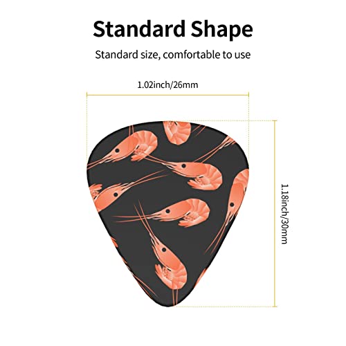Lot de 12 médiators plats pour guitare basse électrique et acoustique Motif crevettes - Les Beatles, Paul McCartney, John Lennon, RIngo Starr, George Harrison Lot de 12 médiators plats pour guitare basse électrique et acoustique Motif crevettes – Image 5