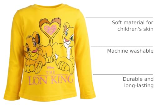 Image of Disney Girls 2 Pack Long Sleeve T-Shirts Infant to Big Kid Sizes (18 Months - 14-16)
