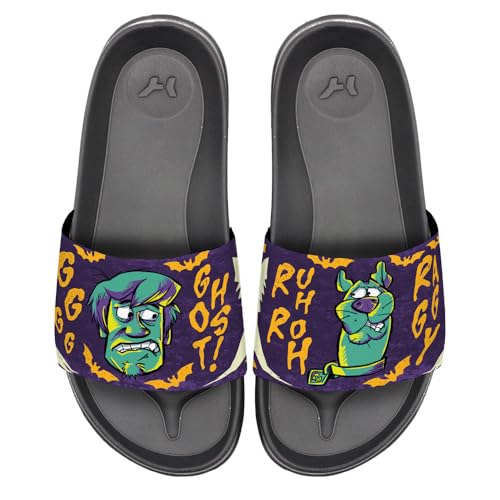 Popfunk Scooby-Doo Shaggy Ghosts Unisex Adult Slides Adjustable Flip Flop Sandals Officially Licensed Hypd Slydr Switch™