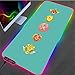 Produktbild Mauspads Cartoon Moon Kawaii Anime Mauspad RGB Computertisch Tastatur Mousepad Übergroßes LED Mauspad Tastaturpad 1200x600mm