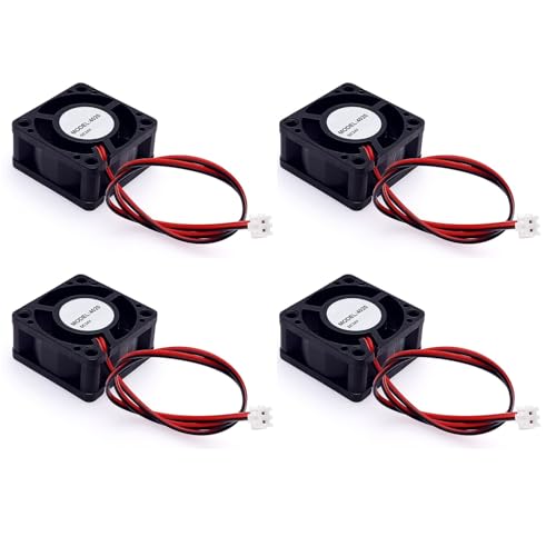 JZK 4PCS 40x40x20 mm DC 24V mini ventola di raffreddamento 40mm con connettore a 2 pin, 7700 rpm, 0.04A, 4020 ventola DC brushless 4cm per scheda di sviluppo, scheda grafica, ventola per stampante 3D