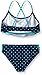 Kanu Surf Girls' Alania Flounce Bikini Beach Sport 2 Piece Swimsuit, Chloe Navy Dot, 10