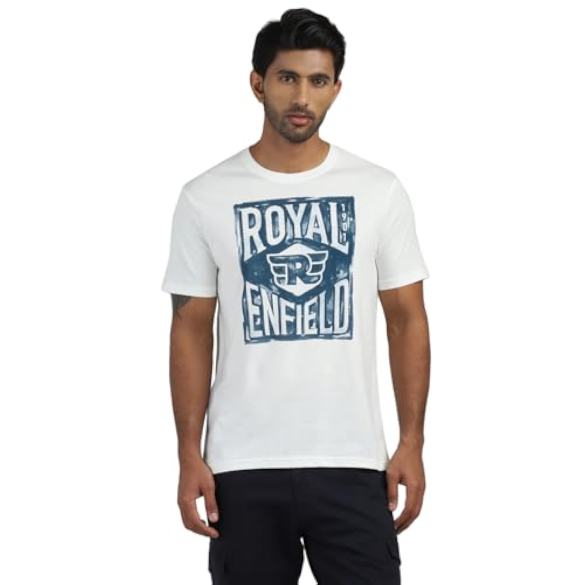 Re Watercolor Graphic T-Shirt, XL, White