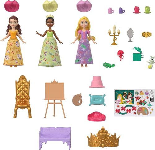Mattel Disney Princess Doll Advent Calendar with 24 Days of Surprises, Including 3 Small Dolls, 3 Friends, 6 Fashions & 16 Accy Inspired by Movies by Mattel - Image 5