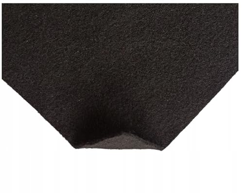 TAPHICEROS Rollo de tela de fieltro, negro, 250 cm x 150 cm, 2 mm, material de relleno, se vende por metros, tela para tapizar interiores para manualidades, bricolaje, automóviles, DIY
