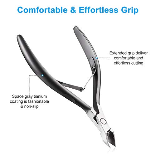 Opove X7GY Cuticle Trimmer 3/4 Jaw Extremely Sharp Cuticle Nippers Scissors Stainless Steel Clippers Cutter Remover Pedicure Manicure Nail Tool thumb #3