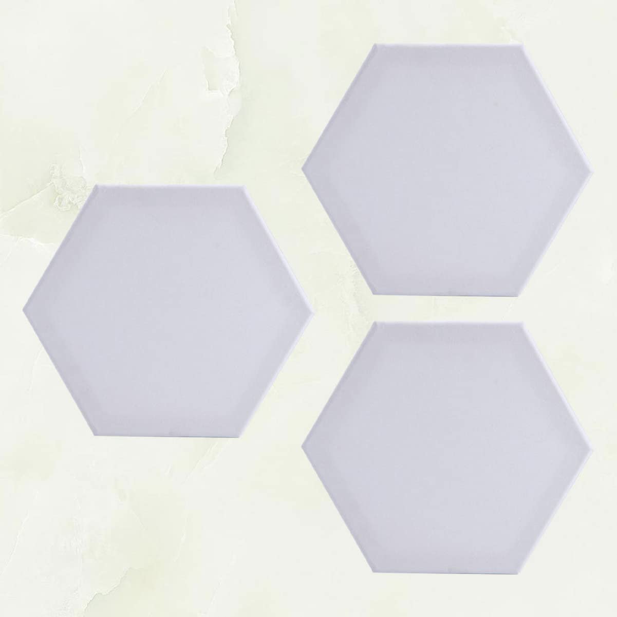 Veemoon 3 Tableros Hexagonales de Algodón y Estables para Pintura al Óleo, Lienzos Blancos Fáciles de Transportar para Dibujo Artístico y Bricolaje