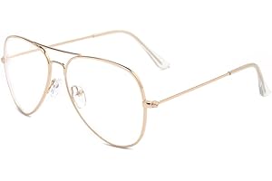 Outray Classic Aviator Gold Rim Clear Lens Eyeglasses