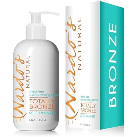 Nardo's Natural Self Tanner As Seen on Shark Tank, All Natural Tanning Lotion & Extender, Indoor Bronzer Accelerator, Tan All Year, Sunless Spray Tan, 8oz Cover