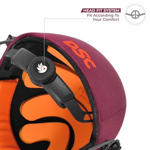 Image of DSC Punch Cricket Helmet for Mens, Colour - Maroon, Size - Medium
