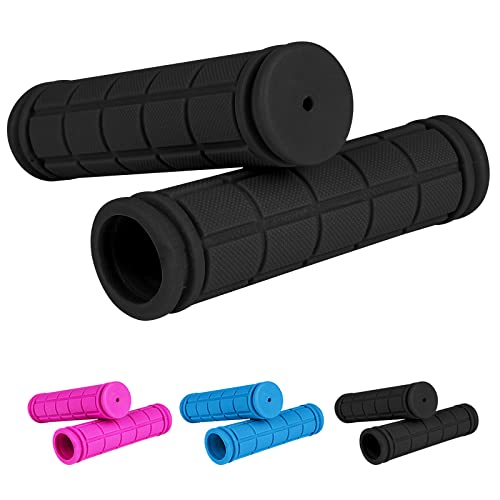 URAQT Bike Cycle Handlebar Grips, Solid Color Children's Bike Handlebars, Soft Non-Slip Bicycle Handle Grip