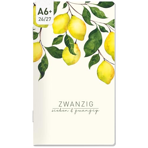 Häfft Monatskalender 26/27 Taschenkalender A6+ Square Lemon Times