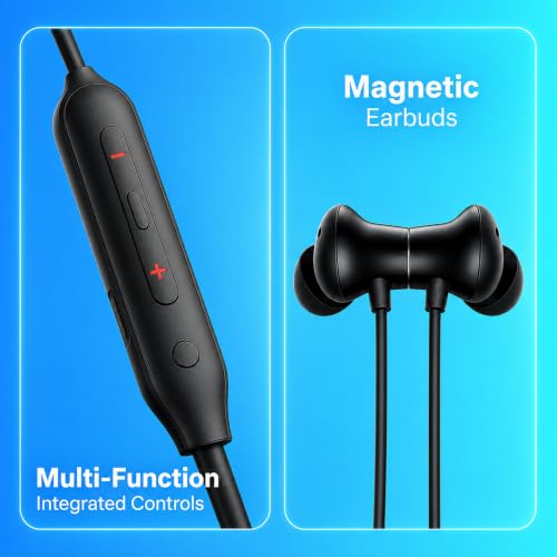 Image of Original Bullets Wireless Z3 Compatible with OnePlus ANC Neckband Earphones with Mic, Travel Noise Filter, Dynamic Bass Unit, Stable Bluetooth Link, Reliable Battery Life