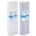 Geekpure Whole House PP Sediment and Carbon Block Replacement Filters -4.5 Inch x 20 Inch -5 Micron