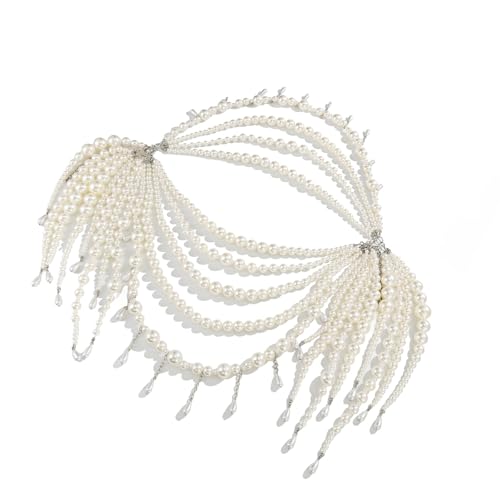 Accesorios de joyería para cuerpo de playa con perlas y cadena para busto de mujer