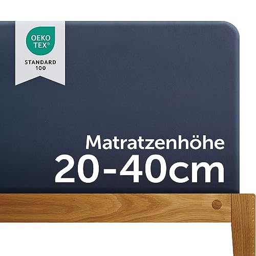 Blumtal Luxus Boxspringbett Spannbettlaken 180x200cm - 200x220, bis 40cm...