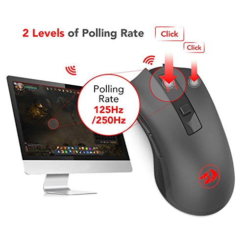 Mouse ottico wireless M652 da 2,4 G con ricevitore USB, mouse portatile per gaming e ufficio, 5 livelli DPI regolabili, 6 pulsanti per desktop, MacBook, notebook, PC, laptop, computer - Mouse gaming - Immagine 5