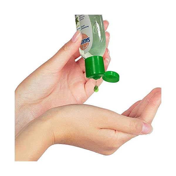 Sagrotan Hand-Desinfektionsgel mit Aloe Vera – Desinfektionsmittel für die Hände in praktischer Reisegröße – 6 x 50 ml – Bild 5