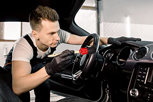 Takavu Car Detailing Brushes Set, 6Pcs Detail Brushes, 3Pcs Wire Brush, 2Pcs Air Conditioner Brush And Microfiber Cloth For Cleaning Wheels, Interior, Exterior, Leather, Motorcycle #TOP5