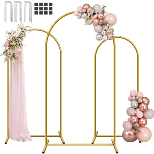 Hemmotop Metal Arch Backdrop Stand, 7.2FT+6.6FT+6FT Wedding Arches for...