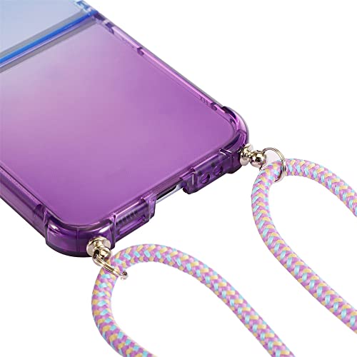 Coque Samsung Z Flip 4 collier bandoulière coloré pour garder les mains libres en festival - 4