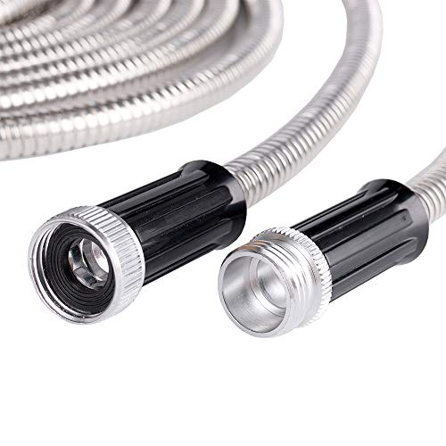 Beaulife Metal Short Garden Hose 15ft Connectors, Drainage Hose for Dehumidifier Small Water Hose Extension High Pressure Bib Reel Extender, Drinking Water Hose for RV Outdoor by Beaulife - Image 2
