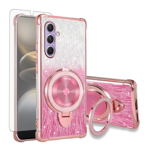 Coque Samsung Galaxy A55 5G magnétique à paillettes avec verre trempé