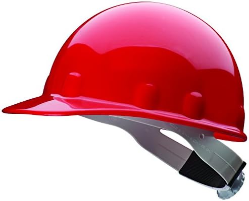 Fibre-Metal by Honeywell E2RW15A000 SuperEight Thermoplastic Cap-Style Hard Hat with 8-Point Ratchet Suspension, Red