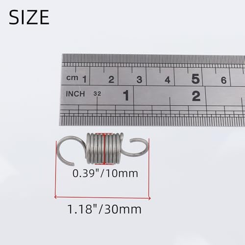 Image of Mcredy 6 Pcs Small Springs Stainless Steel 1.18 inch Extension Springs Assortment Kit with Hook Ends Tension Spring for DIY Projects Bicycles Home Repairs