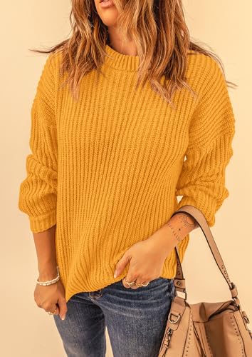 PRETTYGARDEN Fall Sweaters for Women 2025 Fashion Long Sleeve Casual Ribbed Knit Winter Clothes Pullover Jumper Tops