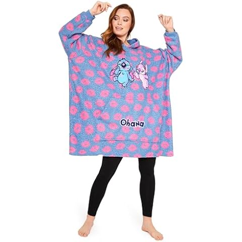 Disney Stitch Oversized Fleece Hoodie for Women Cover