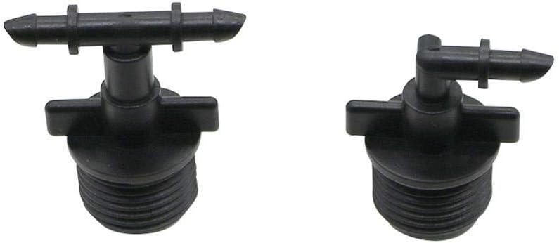 Hose Connector Adapter 1/2" Male Thread to 4Mm Tee Elbow Connector Garden Water Hose Splitters 4/7Mm Hose Interface Connectirrigation Tool 100Pcs/19Mm