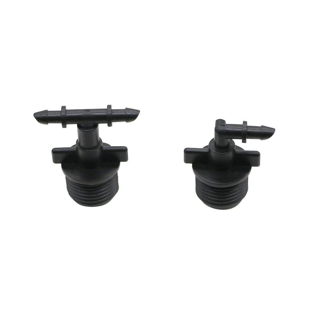 Raccordi per Tubi Flessibili perdite Thread Maschio da 1/2 "a 4mm Tee Elbow Connettore Giardino Giardino Tubo Flessibile per Acqua 4/7mm Hose Interface Connectors Irrigation Tool 100pcs