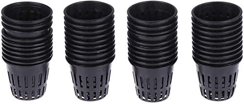 VUIKLCty 40 Piezas 2 Pulgadas de pote de Red for hidropónicos Jardín Net Cup Pots Plastic Hydroponics Net Pot Bucket Cesta for Suministros de hidroponía