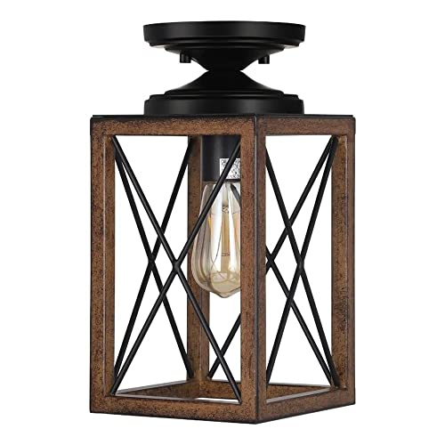 Plafonnier industriel rétro pour chambre à coucher et entrée sombre