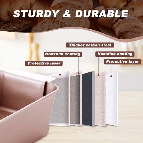 Nonstick Meatloaf Pan with Drain Tray, 9.8 x 5.7 Inch Oven Safe, Ideal for Baking Homemade Bread, Cakes, and More, Send Goods from Local Warehouse - Image 5